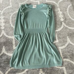 Teal glitter long sleeve dress
